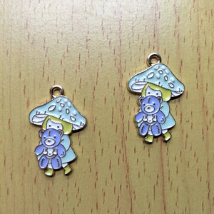 10Pcs Cartoon Animal Enamel Charms for DIY Jewelry