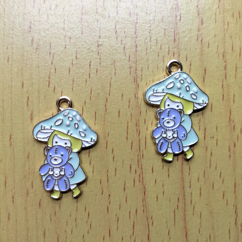 10Pcs Cartoon Animal Enamel Charms for DIY Jewelry