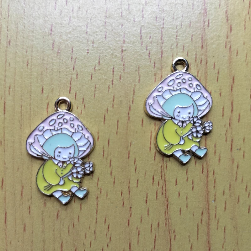 10Pcs Cartoon Animal Enamel Charms for DIY Jewelry Accessories