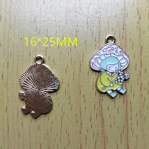 10Pcs Cartoon Animal Enamel Charms for DIY Jewelry Accessories