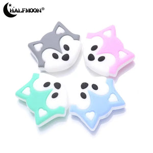 10Pcs Cartoon Animal Teether Bead Silicone Bead for Jewelry Making DIY