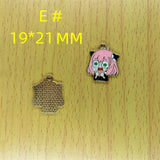 10Pcs Cartoon Character Metal Charm Pendants for DIY Jewelry Making