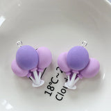 10Pcs Colorful Balloon Charms Resin Flatback Pendant Diy Jewelry Making C1133