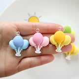 10Pcs Colorful Balloon Charms Resin Flatback Pendant Diy Jewelry Making C1133