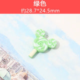 10Pcs Cartoon Mouse Lollipop Resin Charms for DIY Jewelry Making