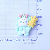 10Pcs Cartoon Dragon Resin Charms DIY Pendant Keychain Craft Accessory