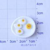 10Pcs Fox Egg Plate Resin Charms DIY Jewelry Pendants Earrings Keychain
