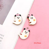 10Pcs Ghost Biscuit Resin Charms for Jewelry Making DIY Earrings