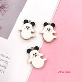 10Pcs Ghost Biscuit Resin Charms for Jewelry Making DIY Earrings