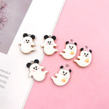 10Pcs Ghost Biscuit Resin Charms for Jewelry Making DIY Earrings