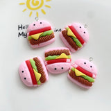 10Pcs Ice Cream Donuts Cake Resin Charms for DIY Jewelry Making