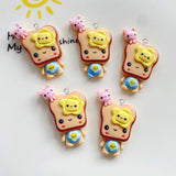 10Pcs Ice Cream Donuts Cake Resin Charms for DIY Jewelry Making