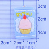 10Pcs Cartoon Strawberry Cake Charms Resin Flatback for Jewelry Making C841
