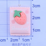 10Pcs Cartoon Strawberry Cake Charms Resin Flatback for Jewelry Making C841