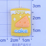 10Pcs Cartoon Strawberry Cake Charms Resin Flatback for Jewelry Making C841
