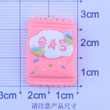 10Pcs Cartoon Strawberry Cake Charms Resin Flatback for Jewelry Making C841