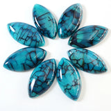 10Pcs Dragon Veins Stone Cabochons 20*40mm Women Jewelry Making