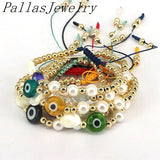 10Pcs Eye Resin Beads Shell Pearl Beads Bracelet Eye Bracelet