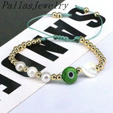 10Pcs Eye Resin Beads Shell Pearl Beads Bracelet Eye Bracelet