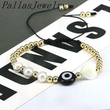 10Pcs Eye Resin Beads Shell Pearl Beads Bracelet Eye Bracelet