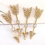 10Pcs Micro-pave Cz Arrow Pendant, Jewelry Making DIY Craft