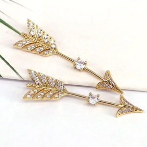 10Pcs Micro-pave Cz Arrow Pendant, Jewelry Making DIY Craft