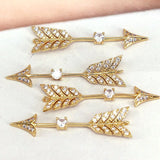 10Pcs Micro-pave Cz Arrow Pendant, Jewelry Making DIY Craft