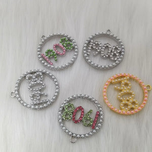 10Pcs Pearl Metal Alloy Pendants Antique Jewelry Making DIY Accessorie