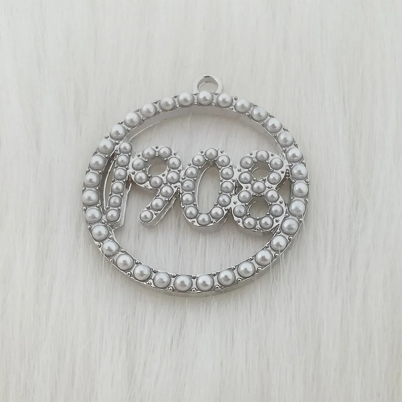 10Pcs Pearl Metal Alloy Pendants Antique Jewelry Making DIY Accessorie