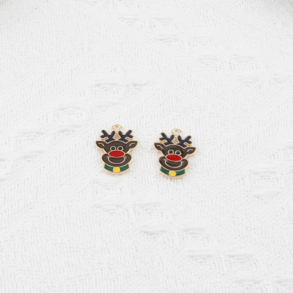 10Pcs Christmas Beads Jewelry DIY Accessory Pendant