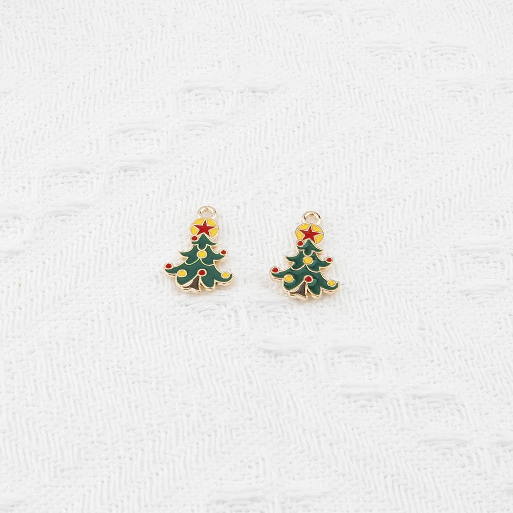 10Pcs Christmas Beads Jewelry DIY Accessory Pendant
