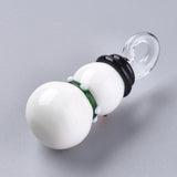 10Pcs Christmas Snowman Lampwork Pendants Charms for Necklace Making