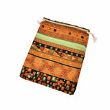 10Pcs Christmas Cotton Jewelry Pouches Ethnic Gift Bags Drawstring Bags 9.5*12cm