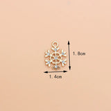 10Pcs Snowflake Charms for DIY Jewelry Making