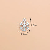 10Pcs Snowflake Charms for DIY Jewelry Making