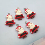 10Pcs Santa Claus Charms for Jewelry Making Diy Bracelet Earring Pendant