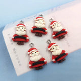 10Pcs Santa Claus Charms for Jewelry Making Diy Bracelet Earring Pendant