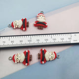 10Pcs Santa Claus Charms for Jewelry Making Diy Bracelet Earring Pendant