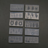 10Pcs Christmas Silicone Nail Art Mold Set