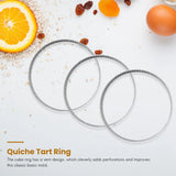 10Pcs Stainless Steel Tart Rings with Holes Kitchen Baking Mould