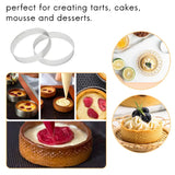 10Pcs Circular Tart Rings Stainless Steel Cake Mousse Mold