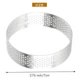 10Pcs Stainless Steel Tart Rings with Holes Kitchen Baking Mould