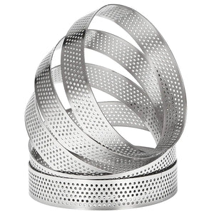 10Pcs Circular Tart Rings Stainless Steel Cake Mousse Mold