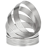 10Pcs Circular Tart Rings Stainless Steel Cake Mousse Mold