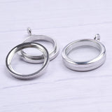 10Pcs 30mm Round Memory Twist Locket Pendant Necklace Jewelry Bulk