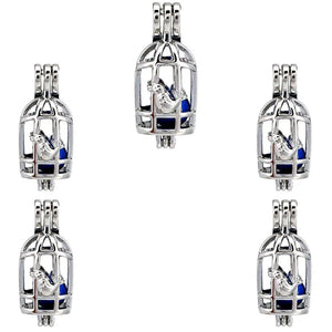 10Pcs Birdcage Charm Bead Cage Aromatherapy Diffuser Pendant for Jewelry Making
