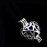 10Pcs Heart Pearl Cage Locket Aromatherapy Pendant DIY Jewelry Bulk