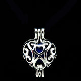 10Pcs Heart Pearl Cage Locket Aromatherapy Pendant DIY Jewelry Bulk