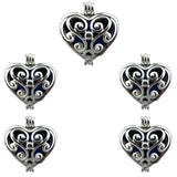 10Pcs Heart Pearl Cage Locket Aromatherapy Pendant DIY Jewelry Bulk