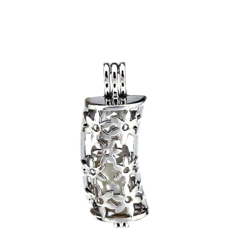 10Pcs Flower Pearl Cage Aromatherapy Diffuser Pendant Necklace Bracelet Bulk